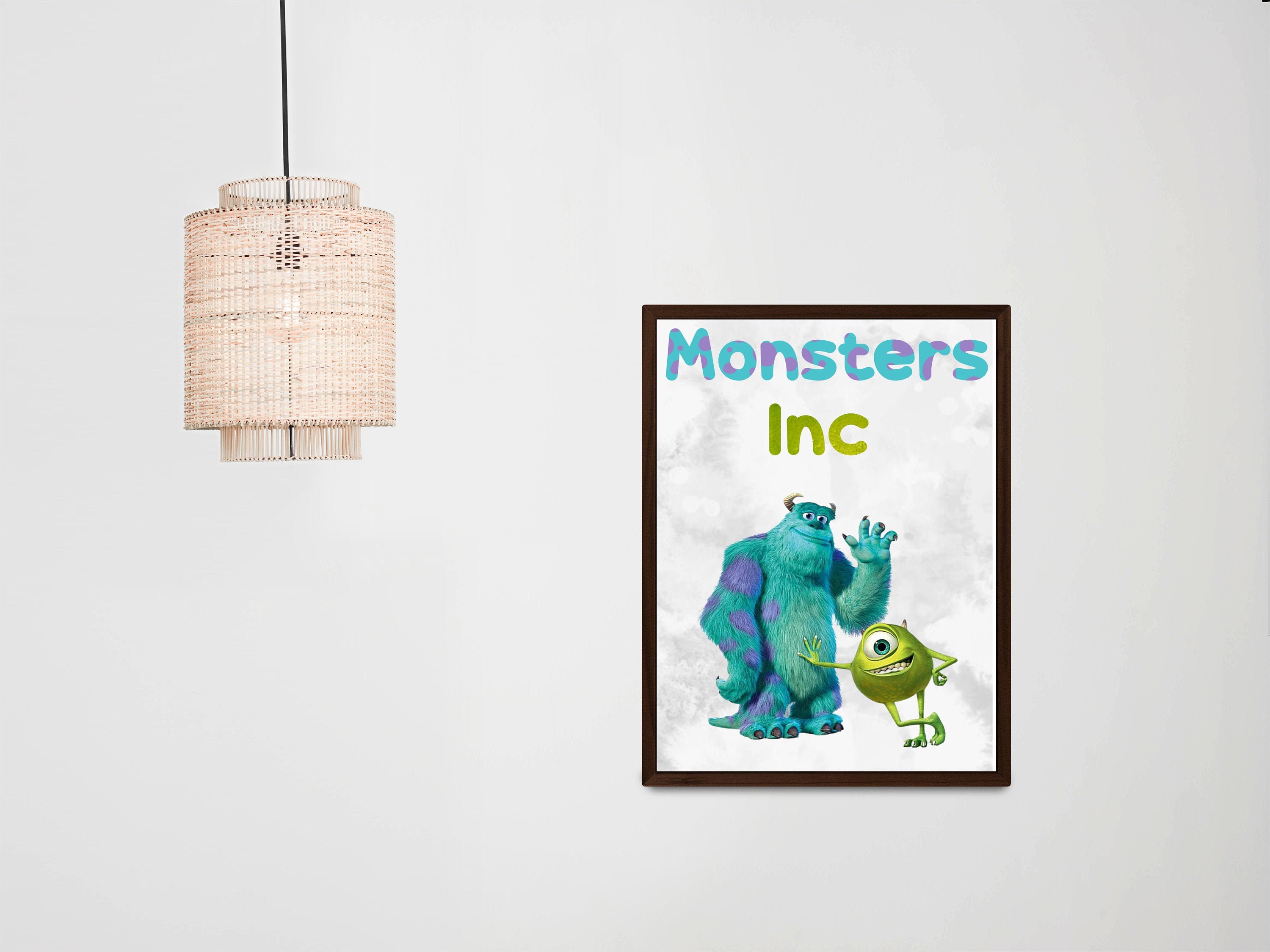 Monsters Inc Print Wall Art Monsters Inc Mike and Sulley Etsy