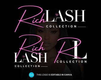 Beauty Business Logo Design Set: DIY Lash, Hair, Makeup (Digital Download)