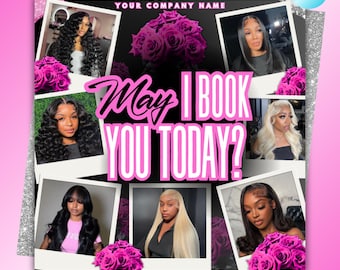 Mai-Haar-Flyer, Mai-Buchungsflyer, Muttertags-Buchungen verfügbar, Termin-Flyervorlage, Haare, Nägel, Make-up, Wimpern