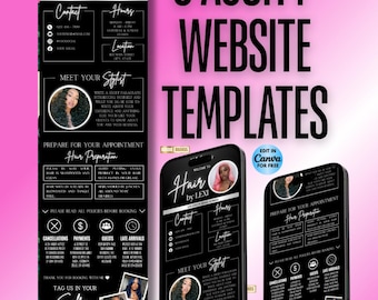 Acuity Scheduling Website Template, Booking Site Template, Acuity Scheduling Template, Hair Lash Nails Braids Booking Policy