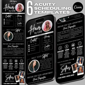 Acuity Scheduling Website Template: Hair, Lash & Beauty (Canva Editable, Digital Download
