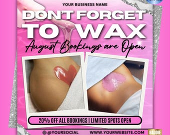 Wax Booking Flyer Template, Esthetician Spa Promotion (Digital Download)
