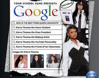 Prom Queen Flyer, Prom Queen Vote for Me Flyer, Prom Season Campaign Flyer, Prom Court Flyer, Homecoming Queen Flyer, Vote for Me Prom Flyer
