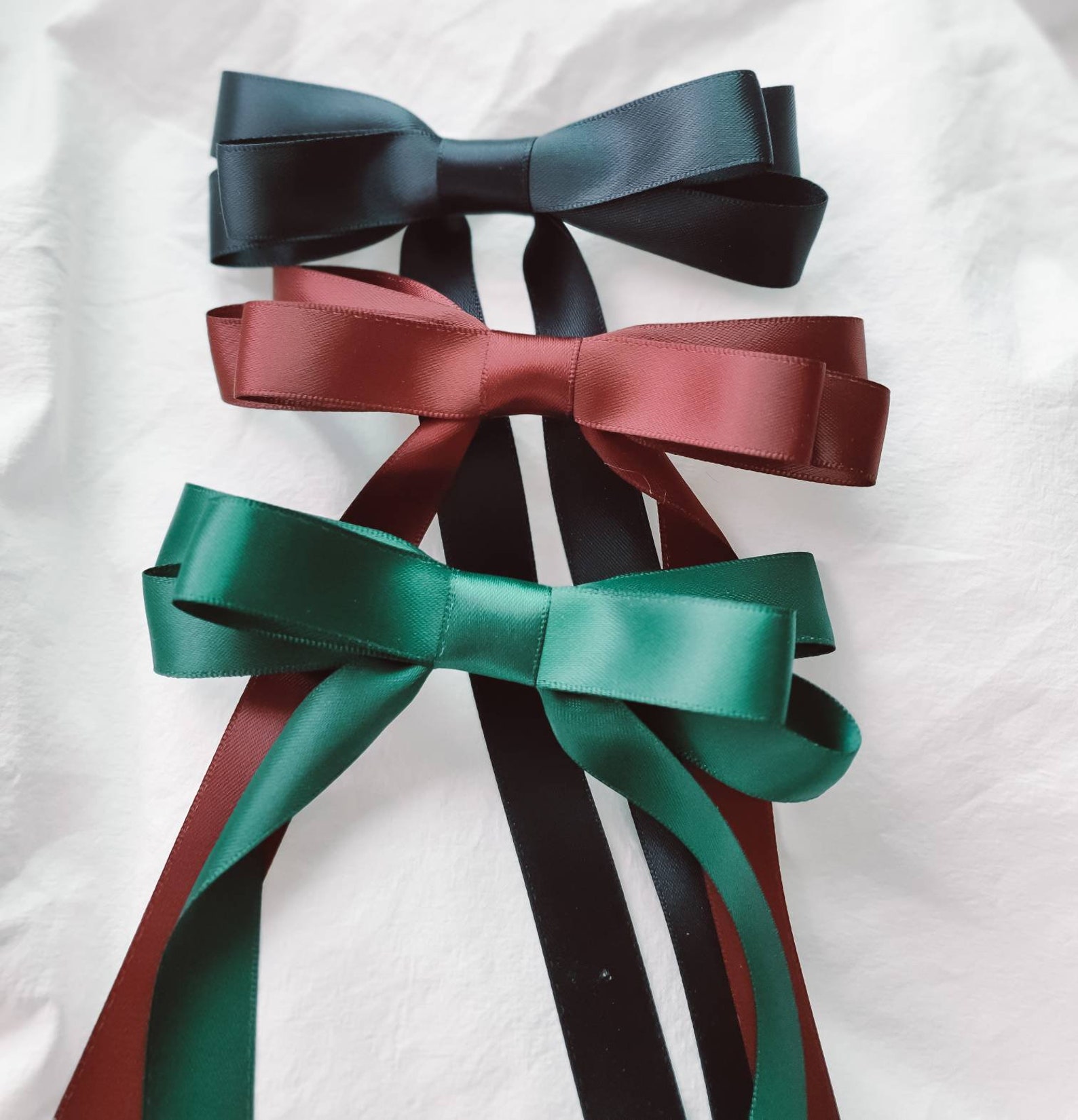 Buy 1 Get 1 Satin Long tail bow 026 ㅣHair Tie Etsy