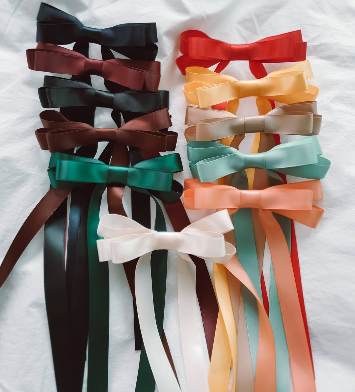 Buy 1 Get 1 Satin Long tail bow 026 ㅣHair Tie Etsy