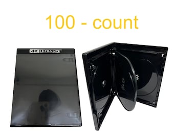 15MM 4k UHD Back 4-Disc Case (100-Count)