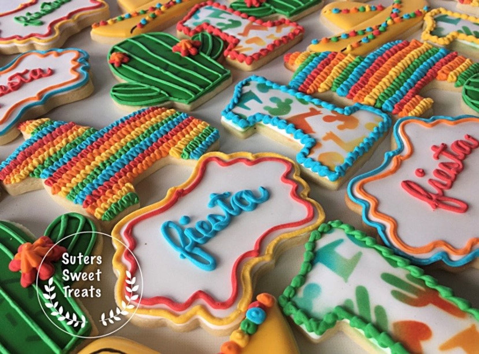 Fiesta Birthday Cookies Fiesta Party Decorated Cookies | Etsy