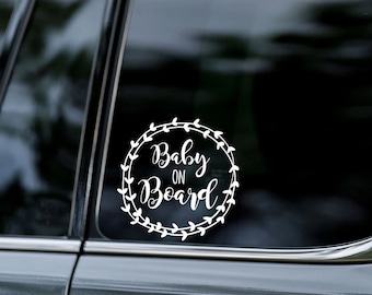 Autocollant de voiture bébé à bord | Vinly Decal | Autocollant