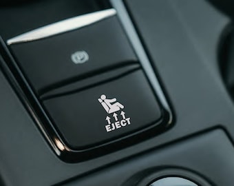Décalcomanie drôle pour voiture avec bouton d&#39;éjection : autocollant en vinyle de 3 m