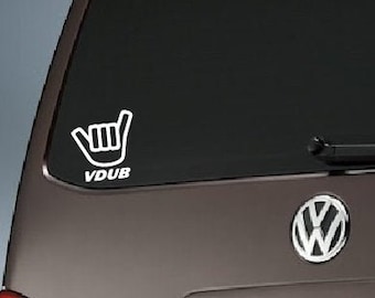 V Dub Funny bumper/car/Window Vinyl Stickers Decal JDM Euro Dub VW