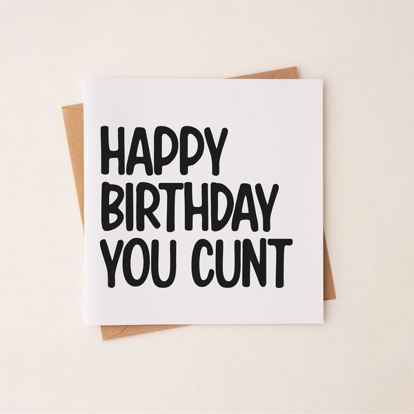 Cunt Birthday Card - Etsy UK