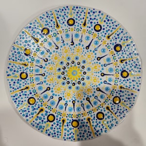 Mandala Dotted Circular Canvas