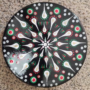 Christmas Mandala Dotted Stepping Stone