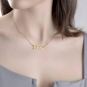 Personalized Nameplate Necklace Custom Name Jewelry