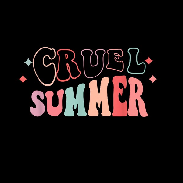 Cruel Summer Groovy Style Digital PNG