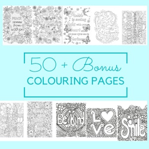 Motivational 60 pages Colouring books 4 PACKS + BONUS