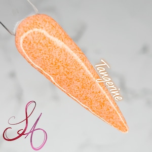 Tangerine Dip Powder Matte Neon Orange