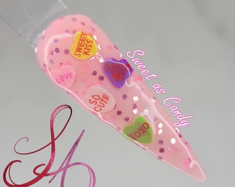 Sweet as Candy Dip Powder Pink Hearts
