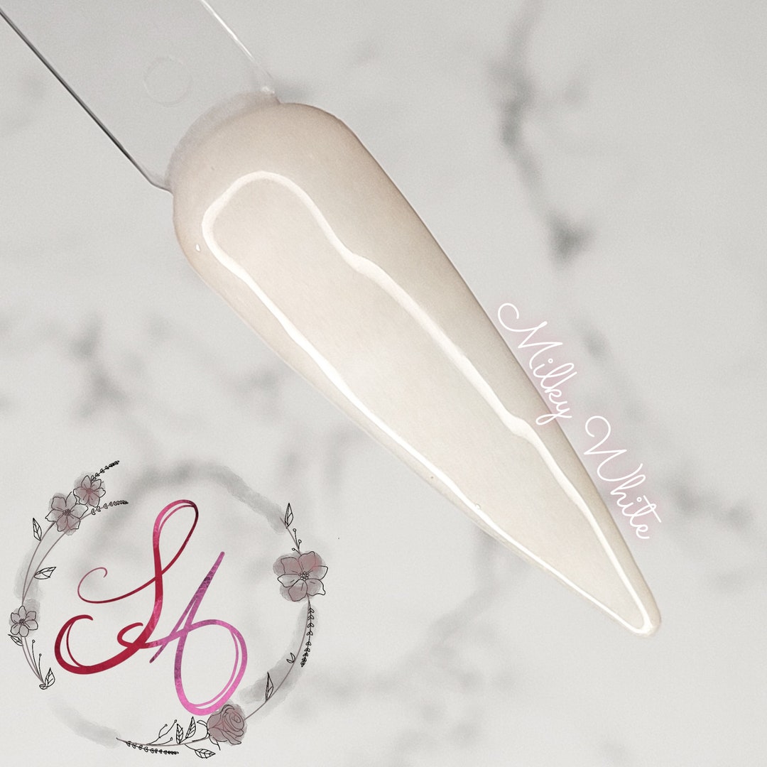 Milky White Dip Powder Etsy