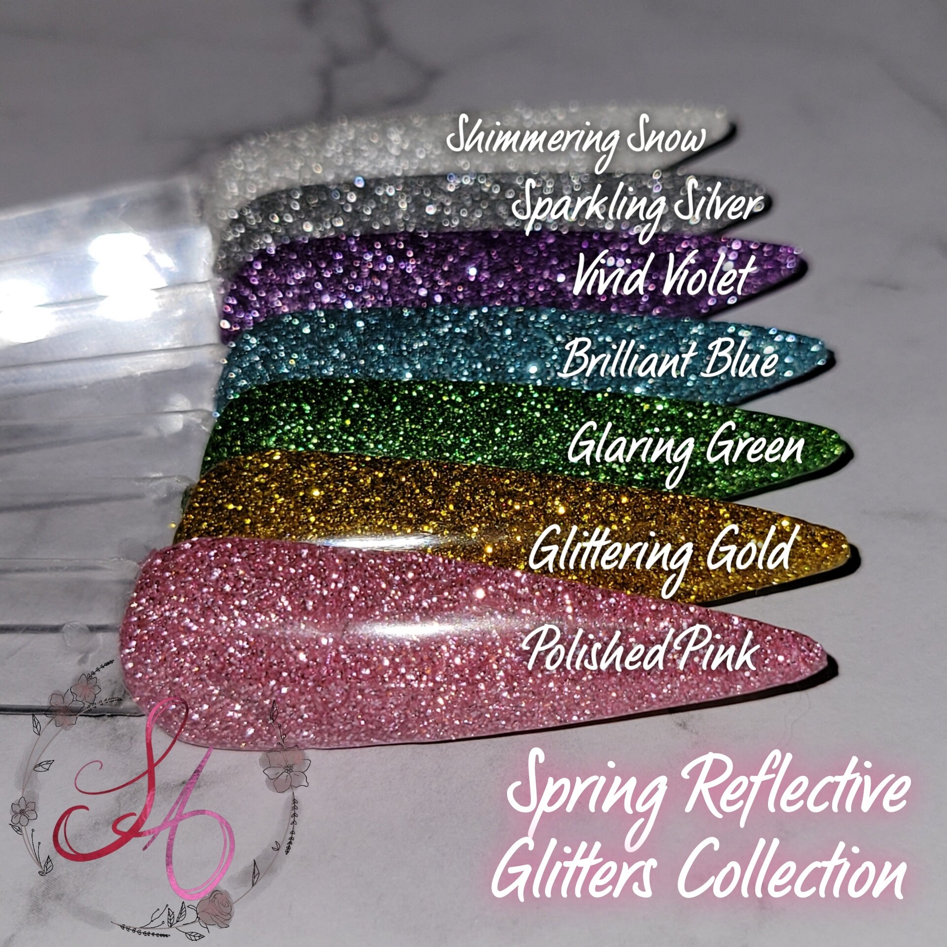 The Reflective Collection Reflective Glitter Nail Dip Powder