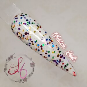 Christmas Lights Dip Powder
