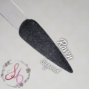 Raven Black Glitter Dip Powder