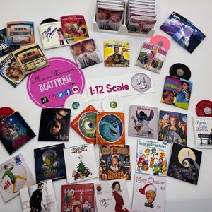 1:12 Scale Movie Soundtracks Record Albums with Pretend Records Inside