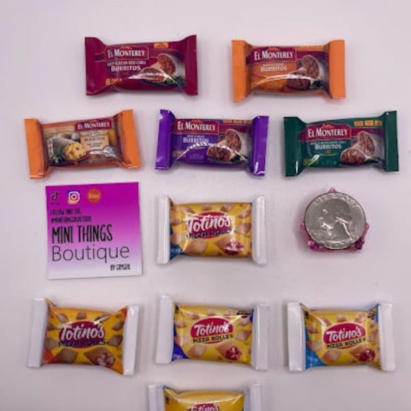 Mini Frozen Burritos & Pizza Roll Pretend Bags (Each Sold Separately)