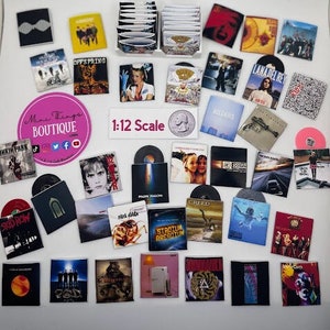 1:12 Scale Alternative Rock Record Albums with Pretend Records Inside (Each Sold Separately)