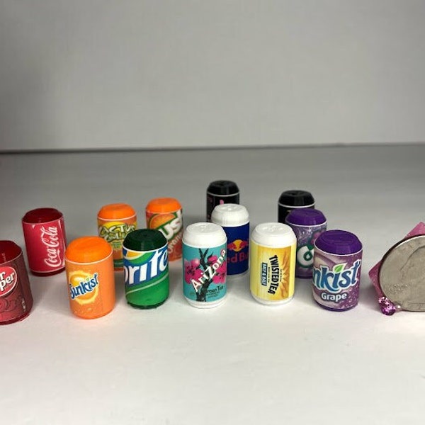 1:6 Mini Soda Cans 3D Printed (Each Sold Separately)