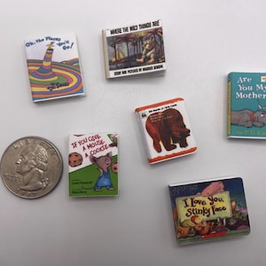 1:12 Mini Children&#39;s Books with pages that flip (Each Sold Separately)