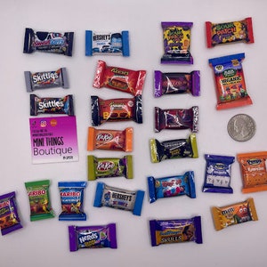 Mini Halloween Candy Pretend Bags Listing 1 of 2 (Each Sold Separately)