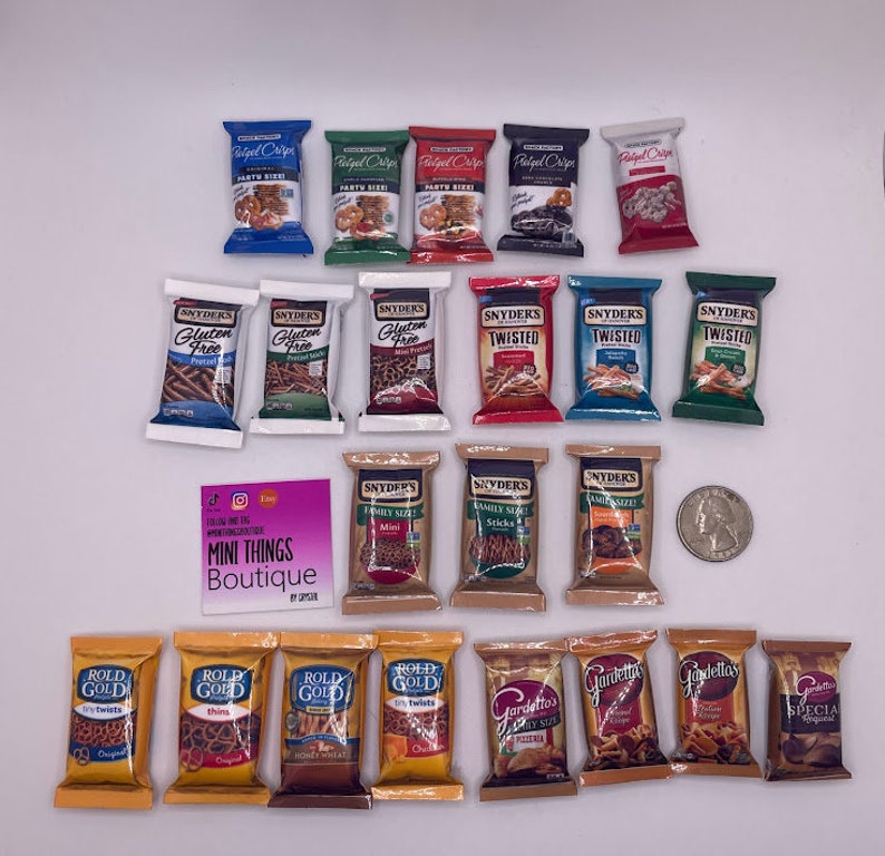 Mini Pretzel Pretend Chip Bags Etsy
