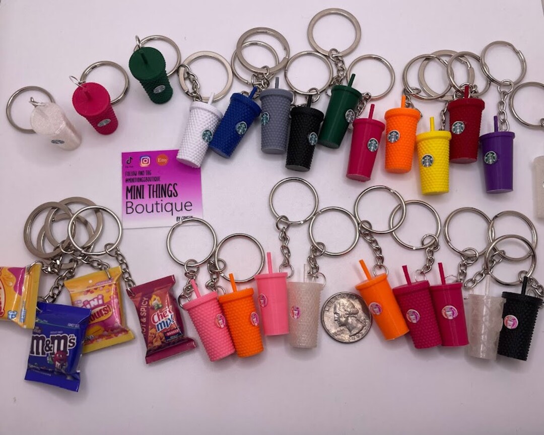 Mini Tumbler Keychains Etsy