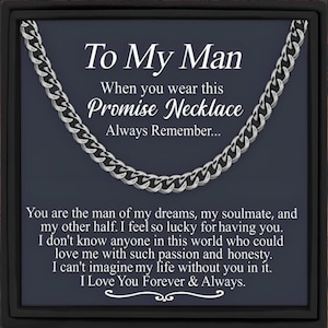 Promise Necklace For Him Promise Gifts For Him Boyfriend Promise Necklace  Gift For Boyfriend Guy Valentine
