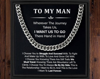 Gift For Man Gift for Him Gift for Boyfriend Necklace for Him Necklace Gift for Husband Cuban Chain Necklace Gift Man Gift