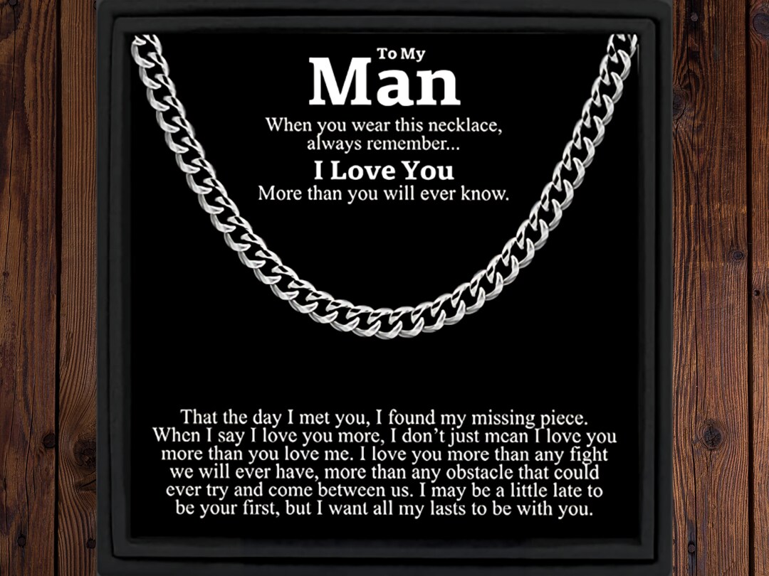 Gift for My Man Necklace Gift Christmas Gift for Boyfriend From Girlfriend Birthday Gift for