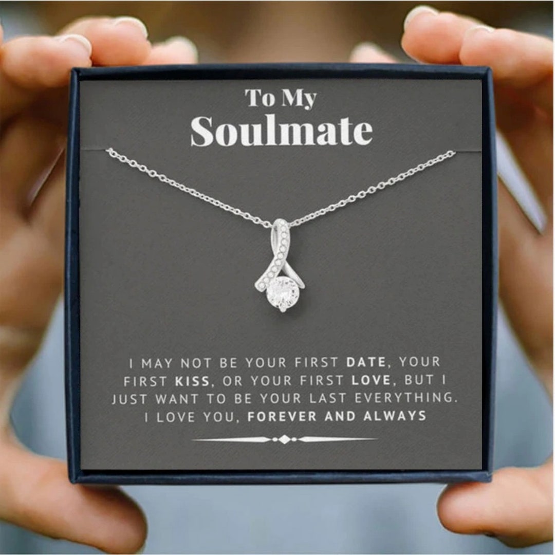 To My Soulmate Necklace Gift Girlfriend From Boyfriend Gift for Wife