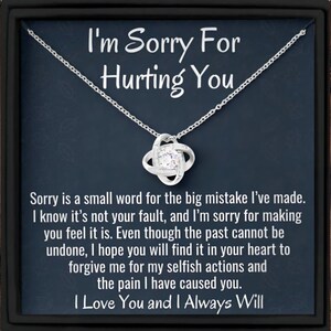 Im Sorry Gift Necklace Apology Gift For Partner Gift for Wife 925 Silver Necklace Best Wife Gift Jewellery Gift Wife Birthday Christmas image 1