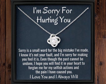 I’m Sorry Gift Necklace Apology Gift For Partner Gift for Wife  925 Silver Necklace Best Wife Gift Jewellery Gift Wife Birthday Christmas