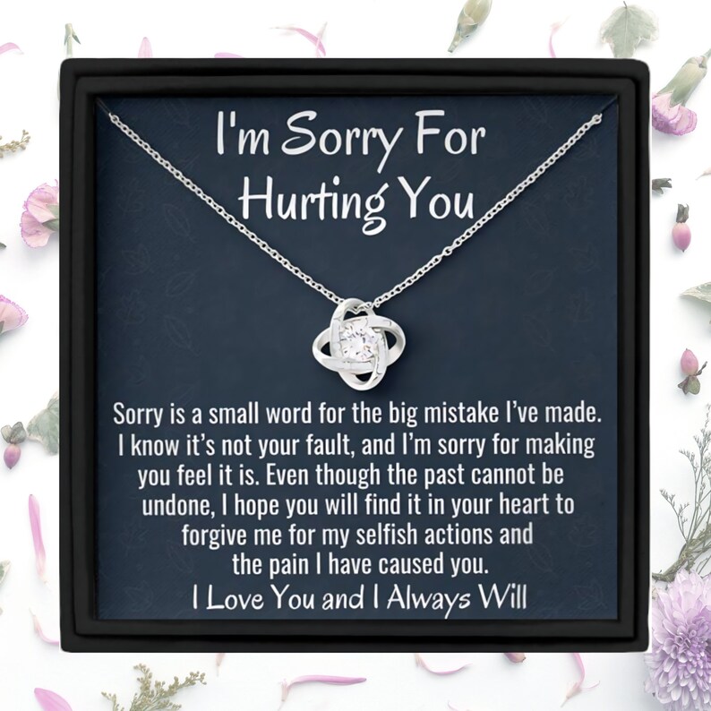 Im Sorry Gift Necklace Apology Gift For Partner Gift for Wife 925 Silver Necklace Best Wife Gift Jewellery Gift Wife Birthday Christmas image 5