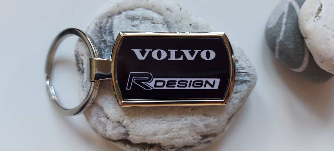 Volvo R Design Chrome Keyring Key Fob Keychain Comes With Free Gift Box Etsy