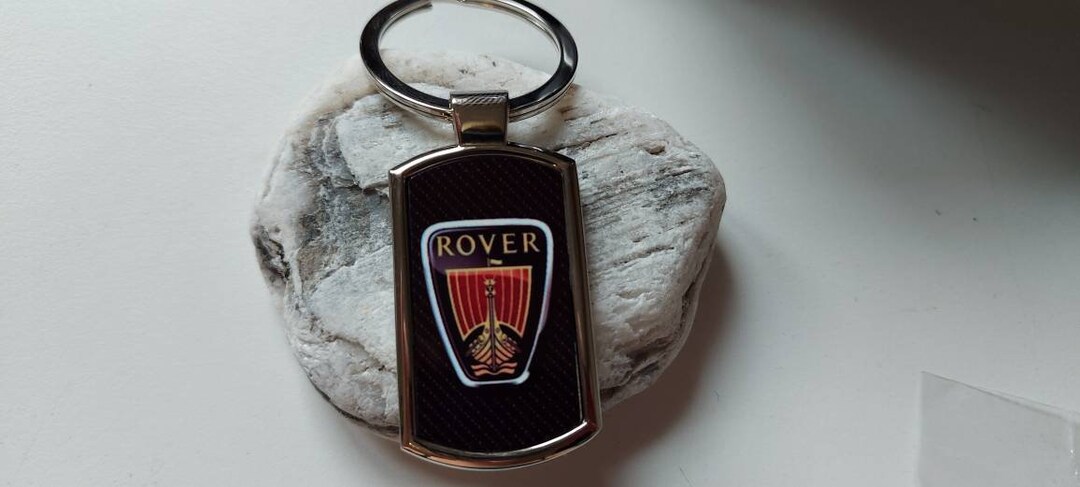 Rover Car Logo Silver Chrome Keyring Key Fob Keychain Comes With Free ...