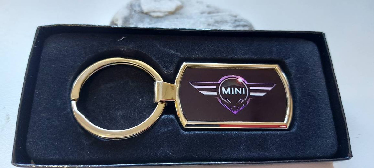 Mini Cooper Logo Chrome Keyring Key Fob Keychain Comes With Etsy