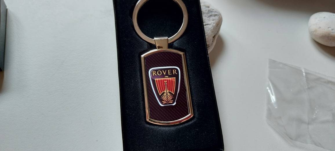 Rover Car Logo Silver Chrome Keyring Key Fob Keychain Comes With Free ...