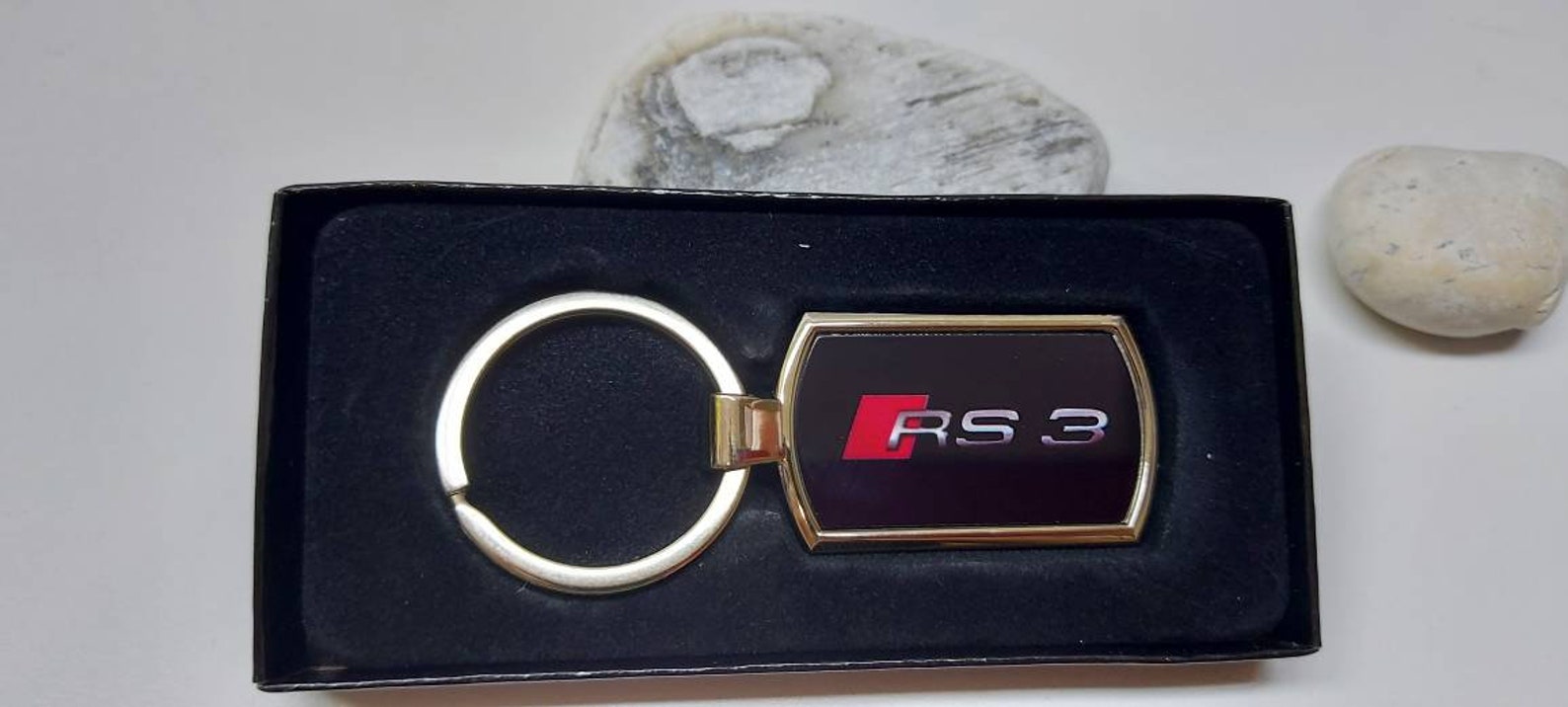 Audi RS3 logo chrome keyring key fob keychain comes with free Etsy 日本