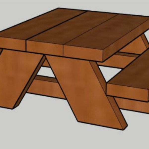 Squirrel Picnic Table Plans Etsy