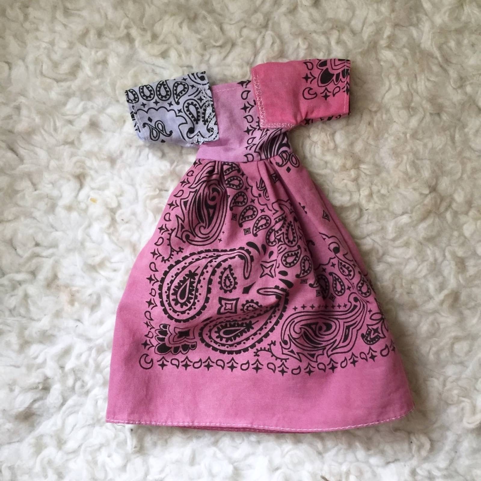 Doll Clothes Barbie Handmade Bandana Dress .X9. Etsy