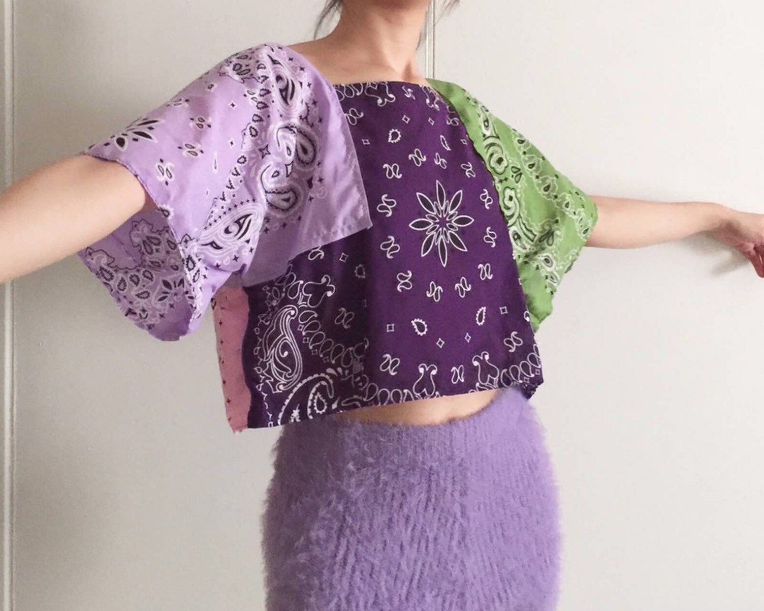 Handmade Bandana Blouse Short Sleeve SKU T019.W9. Etsy