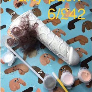Kit de manualidades para pintar tu propio pene en 3D, regalo para despedida de soltera (paquete de 6)
